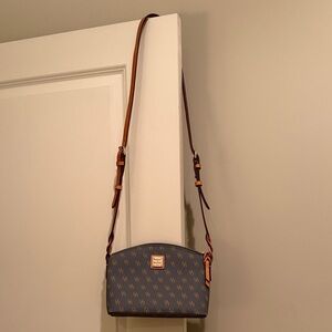 Dooney & Bourke Gray and Brown Crossbody Bag